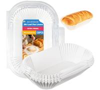 BYKITCHEN 120PCS Loaf Tin Liners for 2LB Bread Tins Baking Bread, Banana Bread, Non-Stick Cake Tin Liners for Loaf Pan, Air Fryer, Microwaves, Oven Safe, Heat Resistant