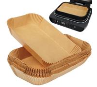 BYKITCHEN Air Fryer Liners for Ninja Foodi MAX Health Grill and Air Fryer AG551UK/AG651UK, Large Disposable Air Fryer Paper Liners, Air Fryer Accessories for Ninja Grill (100PCS)