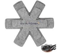 BYKITCHEN Pan Protectors Separators for Stacking, 12 PCS/Set, 3 Sizes - Felt Grey Pot Dividers Pads, Pan Protectors Protecting Pans Pots & Bowls in Kitchen, Ideal Cookware & Motorhome Accessories