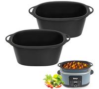 BYKITCHEN Silicone Slow Cooker Liners Compatible with Ninja Foodi Possible Cooker 8 in 1 MC1001UK, MC1001UKSTGD, MC1001UK Series, 2Pcs Reusable Silicone Liner, Ninja Slow Cooker Accessories