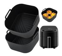 BYKITCHEN Small Silicone Air Fryer Liners for Chefman/Cosori 2L, 2 Count