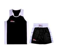 BYKO Boxing Shorts and Vest Set - Pro Training Sparring Fight Set for Kids, Adults, Men, Women - Light Weight Breathable Satin Fabric Boxing Uniform
