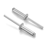 Bykonh 1/4" x 1/2" Aluminum Blind Rivets, 6.3mm x 12.7mm Pop Rivet, Aluminum Grip Steel Mandrel, 100 PCS