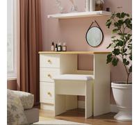 Byland Ready Assembled Vanity in Cream Ash & Modern Oak - Welcome Furniture | TJ Hughes