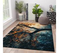 BYLEEHOMED Looking up Tree of Life Entryway Rug 90x180cm Autumn Natural Scenery Soft Non Slip Machine Washable Carpet for Living Room Decor