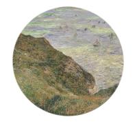 BYLEEHOMED Machine Washable Round Rugs Soft Non-slip Monet-Style View over the Sea Circle Carpet Rustic Living Room Dressing Area Decorate 60 cm