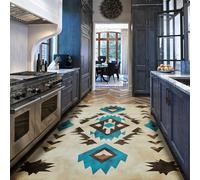 BYLEEHOMED Southwestern Aztec Rugs 120x180cm Non-slip Machine Washable Native American Decor Carpet for Western Living Room Bedroom Rustic Decor