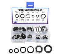 bylikeho 45PCS O Ring Assortment Kit,AC O Ring Kit,Car Accessories AC Seal Kit,Seal Gasket Washer,Automotive AC Compressor Seals,Sealing ORings Gasket Rubber Washer Orings