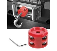 bylikeho Rubber Winch Stopper,Winch Cable Saver Hook Stopper Line Rubber Stopper with Allen Wrench,Car Accessories Winch Rope Bump Shock Saver Dampener Absorbent Stopper (Red)
