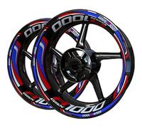 BYLKFC Motorcycle Wheel Stickers For Suzuki GSXR1000 GSXR 1000 GSX-R1000 GSX-R 1000 Rim Sticker Wheel Decoration Decals Fluorescent Wheel Rim Stripe Sticker Decals(Color1)