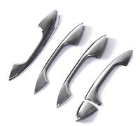 BYLKFC Outer Side Door Handle Protective Covers Car Door Handle Cover Trim for A B C E GLC CLA GLE GLS GLB CLS Class W205 W213 X253 C118 W167 H247 X247 C257 W177 W247 LHD Auto(Silver 1)