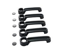 BYLKFC Outer Side Door Handle Protective Covers Car Door Handle Cover Trim for Jeep for Liberty for Wrangler JK JKU 2007-2017 Decoration Protection Shell Sticker Styling Auto(Black 4)
