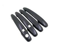 BYLKFC Outer Side Door Handle Protective Covers Car Door Handle Cover Trim for Toyota for Previa for Estima for Tarago 2007-2017 Chrome Covers Glossy Black No / 2 Button Hole Auto(Black 3)