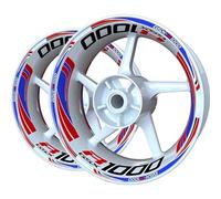 BYLKFC Wheel Decals Motorcycle Wheel Stickers For Suzuki GSX-R 1000 GSX-R1000 GSXR 1000 GSXR1000 Reflective Rim Decals Stripe Tape Fluorescent Wheel Rim Stripe Sticker(Color 17)
