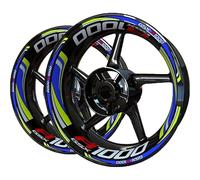 BYLKFC Wheel Decals Motorcycle Wheel Stickers For Suzuki GSX-R 1000 GSX-R1000 GSXR 1000 GSXR1000 Reflective Rim Decals Stripe Tape Fluorescent Wheel Rim Stripe Sticker(Color 16)