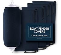 Byllstore Boat Fender Covers | 1, 2 & 4 Packs | 6" x 18", 8" x 22" and 9" x 26" | Navy Blue Bumper Covers | Polyester (6" x 18", 4-Pack)