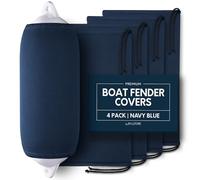 Byllstore Boat Fender Covers | 1, 2 & 4 Packs | 6" x 18", 8" x 22" and 9" x 26" | Navy Bumper Covers | Polyester (8" x 22", 4-Pack)