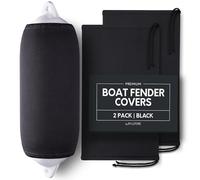 Byllstore Boat Fender Covers | 6″ x 18″, 8″ x 22″, 9″ x 26″, 10″ x 26″ & 12″ x 34″ | Black & Navy Blue | 1, 2 & 4-Pack | Polyester (2-Pack, Black, 10″ x 26″)