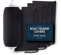 Byllstore Boat Fender Covers | Several Size Options Available | Black & Navy Blue | 1, 2 & 4-Pack | Polyester (4-Pack, Black, 5″ x 14″)