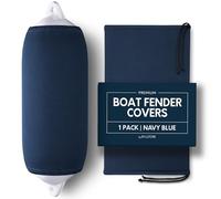 Byllstore Boat Fender Covers | Various Size Options Available | Black and Navy Blue | 1, 2 & 4-Pack | Polyester (1-Pack, Navy Blue, 8 x 22 Inches)