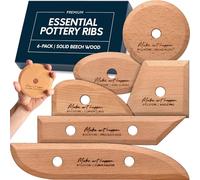 Byllstore Pottery Ribs | Shaping & Trimming Tools | Solid Beech Wood | Several Pack Options (6-Pack)