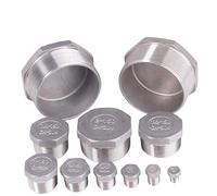 BYLSAGWHT 1/4" 3/8" 1/2" 3/4" 1" 1-1/4" 1-1/2" 2" BSPT Male Hex Head End Cap 304 Stainless Steel Pipe Fitting Water Gas Oil(1/4")