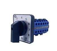 BYLSAGWHT 12 Positions Large Panel 64 * 64mm YMW26-20/6 Rotary Cam Switch 690V LW26-20A 6 Poles Silver