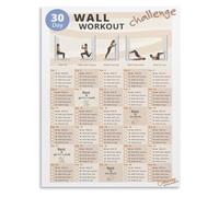 BYLSAGWHT 30 Day Wall Exercise Program Poster Canvas Body Weight Training Routine Home Gym Wall-Art Living Room Bedroom Decor Gift(Framed,12x18inch(30x45cm))