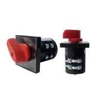BYLSAGWHT 4 Position Rotary Cam Switch 690V 20A 2 Phases electronic starter Changeover Selector Control Manufacturing HZ5B-20/2(Red Handle)