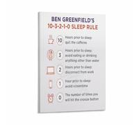 BYLSAGWHT Bedtime Routine Poster Gentle Evening Habits for Better Sleep Canvas Wall-Art Calm Decor(Unframed,16x24inch(40x60cm))