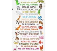 BYLSAGWHT Educational Goodbye Poster for - See You Later Alligator Rhyming Wall-Art, Colorful Classroom Sign for Preschool & Elementary School Decor(Framed,16x24inch(40x60cm))