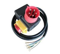 BYLSAGWHT Emergency Stop Switch 2 in 1 Industrial Electromagnetic Emergency Stop Pushbutton Switches with 3P+N+E 5P Socket