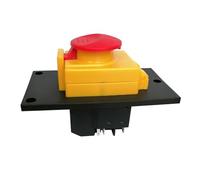 BYLSAGWHT Emergency Stop Switch DZ05C Waterproof Electromagnetic Push Button Switches Emergency Stop Pushbutton Switch 400V 10A 7Pins