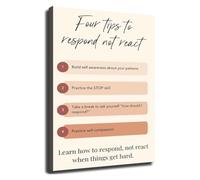 BYLSAGWHT From Within Inner Struggles Mental Wellness Poster for Counseling Office Bedroom Calm Wall-Art for Therapist Psychologist Waiting Room(Framed,12x18inch(30x45cm))