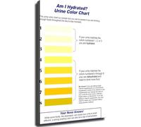 BYLSAGWHT Home Wellness Guide Hydration Level Chart Poster Body Signals Wall-Art for Bathroom Office Decor Health Tracking Area