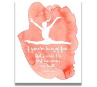 BYLSAGWHT Inspirational Gymnastics Poster, Boho Wall Art with Simone Biles Quotes for Girls Room, Motivational Bedroom Decor for Aspiring Gymnasts(Unframed,12x18inch(30x45cm))