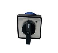 BYLSAGWHT LW26-20/1 LW28 YMW26 ON/Off 2 Position 2 Poles 4 Terminals Silver CA-10 440V Ui 690V 20A Rotary Cam Switch(0-1)