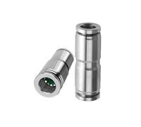 BYLSAGWHT PU PG Pneumatic Quick Connector 304 Stainless Steel Hose Air Pipe Connection 8 10 12 14 16mm Straight Reducing Pneumatic(PG8-6)