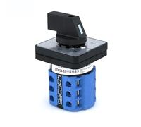 BYLSAGWHT SZW26/LW26-20 Ui 660V 20A 1-2-3-4-5 3 Phase 12 Terminals 5 Position Rotary Changeover Selector Cam Switch 48X48 mm Panel