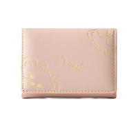 BYLYUIVN Wallet for Women Short Small Purse Wallet Tri-fold Card Holder Money Bags Women's Student Girl Credit ID Bag Bear Wallets(Pink)
