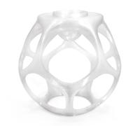 byMazy Floating Betta Cave, Hammock & Log with Frozen Food Feeder - Aquarium Swim-Through Hide for Betta & Gourami | Betta Play-Ball (Clear White)