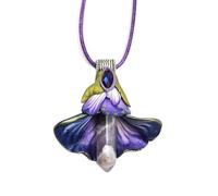 ByMomu Fairy Hat Pendant with Quartz Crystal Mystic Gift for Women
