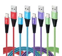 Bynccea USB C Charger Cable 3m 4-Pack Type C, Nylon Braided USB A to USB-C Phone Charger Cable Fast Charging Compatible with Samsung Galaxy S10 S9 S8 Note 10 9 Pixel LG V30