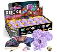 Byncceh Minerals Excavation Set for Children from 7 Years, Gemstones Excavation Set with 12 Mineral Stones, Mineralogy Toy, Geology, Archaeology, Gift for Children, Boys, Girls