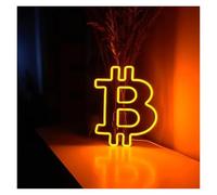 BYNGQW Hanging Art Neon Signs Bitcoin Neon Sign, Trading Room Wall Decor Coffee Shop, Game Room, Bar Club USB Powered Lamp 31cmх24cm