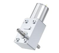 ByNGSDCC Double Shafts Turbo Worm Gear Motor High Torque JGY-370 6V 12V 24V DC Electric Dc Reversed Self-Lock Dual Output Shaft(23RPM,6V Bracket Motor)