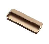 ByNGSDCC Edge Finger Pull, Barn Door Bronze Cabinet Handles Aluminium Alloy Built-in Invisible Flush Sliding Recessed Drawer Knob(Length 140mm)