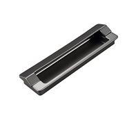 ByNGSDCC Edge Finger Pull, Cabinet Handles Zinc Alloy Built-in Invisible Flush Sliding Door Square Recessed Drawer Knob(Grey,Hole Distance 128mm)