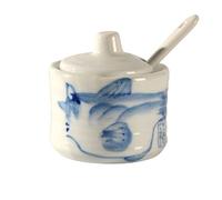 ByNGSDCC Sugar Container for Coffee Breakfast Afternoon Tea,Ceramic Bowl, Japanese Mini Pot, Spice Jar, for Bar Countertop-g-70ML(D)