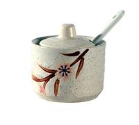 ByNGSDCC Sugar Container for Coffee Breakfast Afternoon Tea,Ceramic Bowl, Japanese Mini Pot, Spice Jar, for Bar Countertop-g-70ML(P)